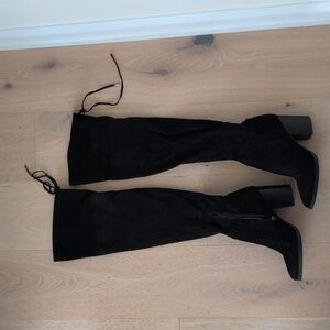Marc Fisher Black Suede Boots 8.5